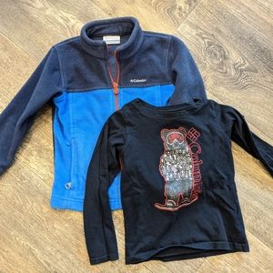 Columbia Fleece and Long sleeve bundle